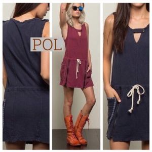 •Closeout•French Terry Drawstring Dress